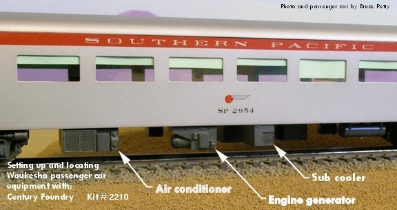 HO Scale Passenger Car Detail Parts Waukesha AC & Generator Set 2210 