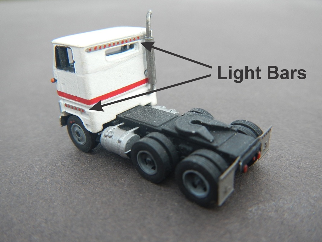 Z Scale Mud Flaps & Light Bars for Trucks by Showcase Miniatures 4015 